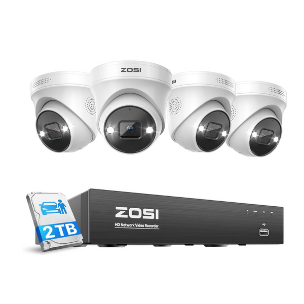 C225 5MP PoE Camera System +  4K 8-Channel PoE NVR + 2TB Hard Drive
