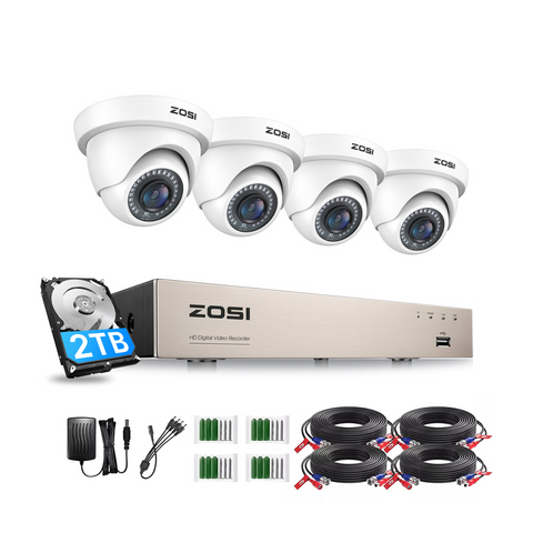 C419 CCTV 2MP 8CH Analog Security System  + 1TB/2TB Hard Drive +  Person/Vehicle Detection