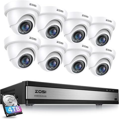 C419 16 Channel 2MP Security System + Up to 16 Cameras + 2TB/4TB Hard Drive