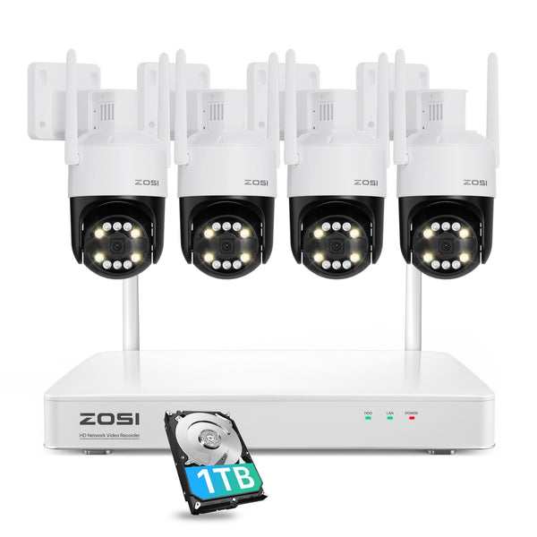 C296 4K/5MP Wi-Fi 6 Wireless Camera System + 8CH NVR with 1TB HDD