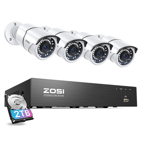 C261 5MP PoE CCTV Security System + 4K 8CH PoE NVR +  2TB Hard Drive