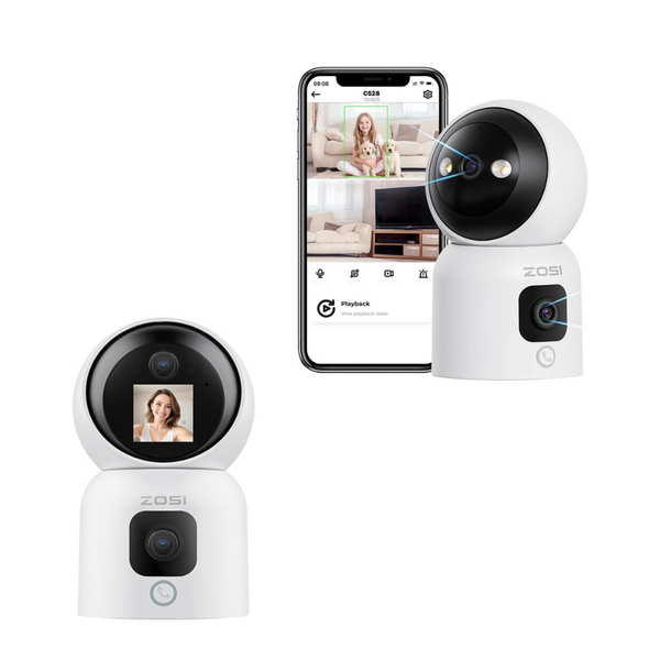 C528M Dual-Lens WiFi Indoor Camera with Baby/Elder/Pet Monitor + Human Tracking